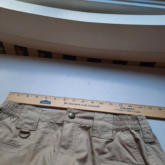 5.11 Tactical Taclite Pro Pants Womens 4 Khaki Ripstop Cargo Pockets Work Range - Picture 8 of 11
